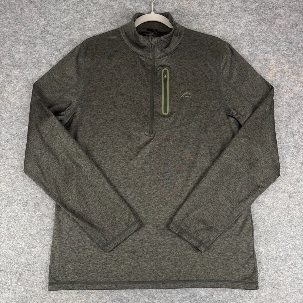K-Way Clash '19 1/4 Zip Fleece Pullover Zip Pocket Mens Medium M